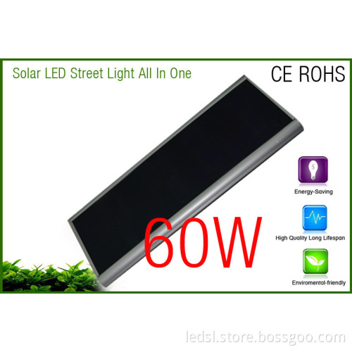 high quality 60w road lamp integrated LED solar street lamp